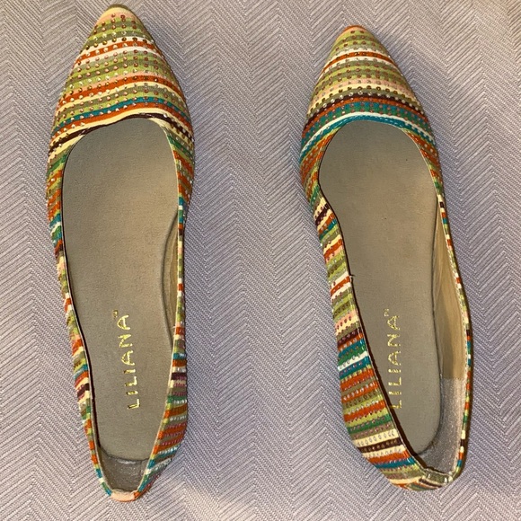 Liliana Pointed Flats Multicolor 7.5 Women’s - Picture 6 of 9
